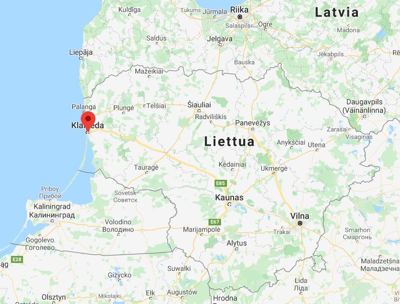Klaipeda Liettua kartta