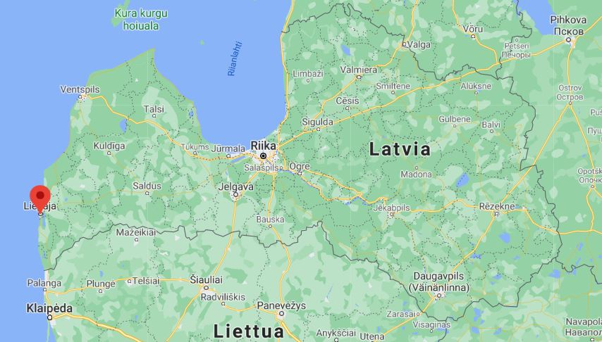 Liepaja kartta Latvia