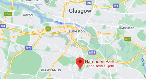 Hampden Park Glasgow kartta